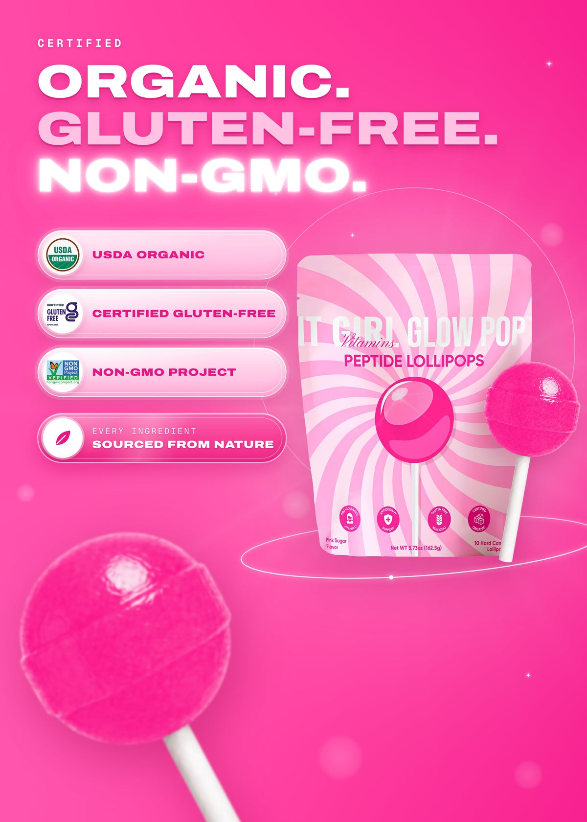 It Girl Beauty Lollipops | Collagen Peptide & Vitamin C Candy